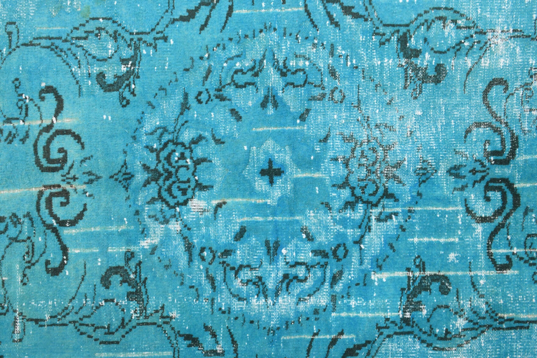 Handmade wool rug from Anatolia, Turkey – Vintage Blue Area Rug 6'4" x 9'8"