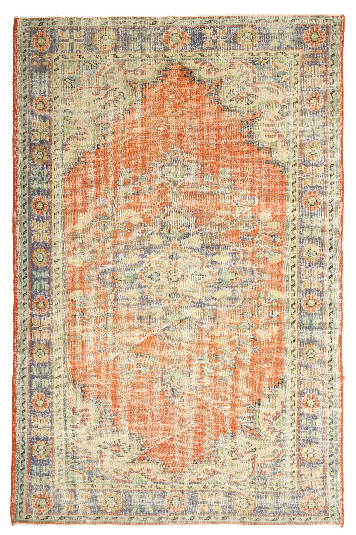 1960s Vintage Anatolian Oriental Area Rug