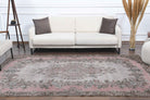Nausolyra rug: 1970s handmade Anatolian rug with oriental motifs and cotton backing