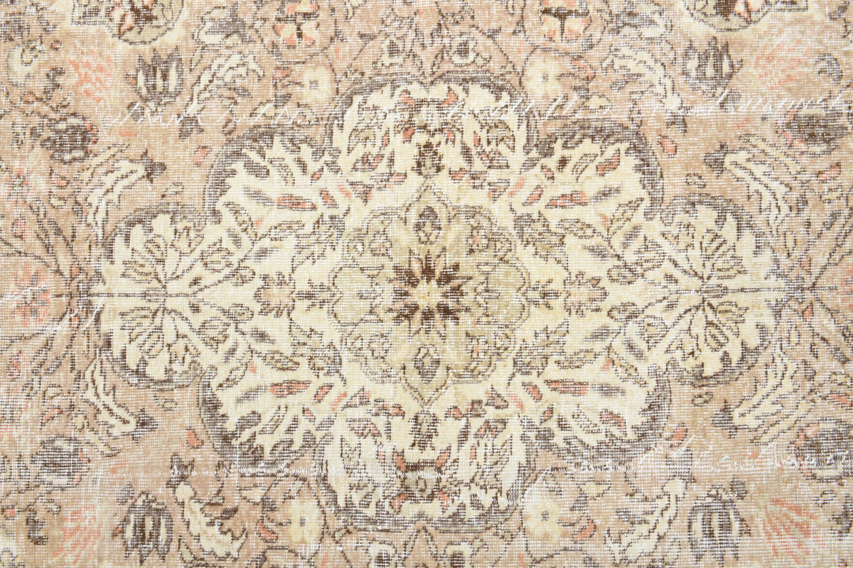 Champagne Pink - Vintage Floral Oushak Area Rug