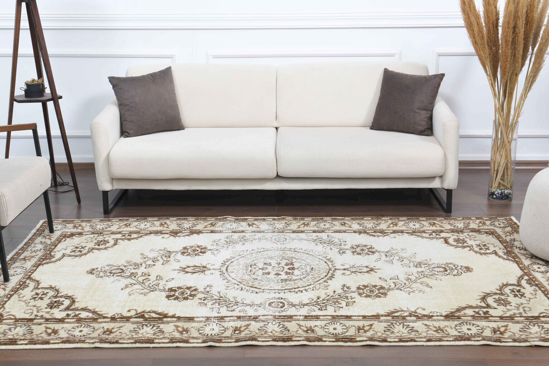 One-of-a-kind 1970s Anatolian vintage area rug in wool, 5' x 8'9"