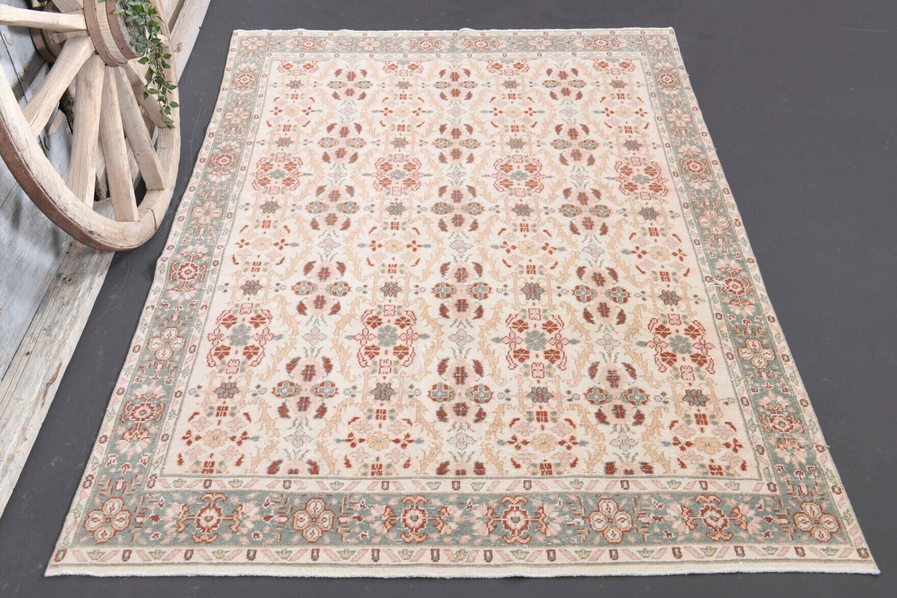 Ruhsar Vintage Turkish Area Hereke Rug by Fame Rugs – one-of-a-kind vintage rug from the 1970s