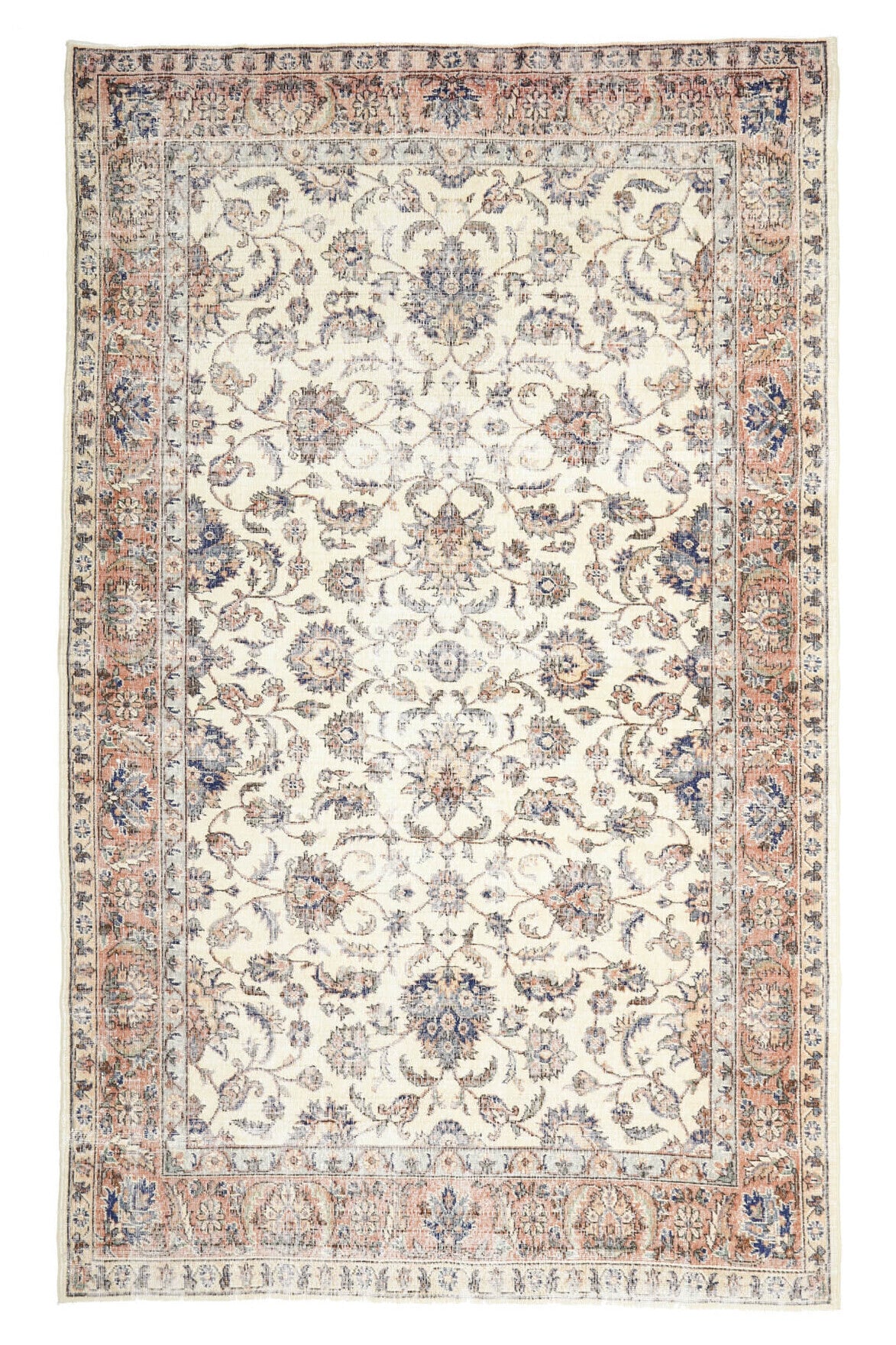 Turkish Vintage Area Hereke Rug