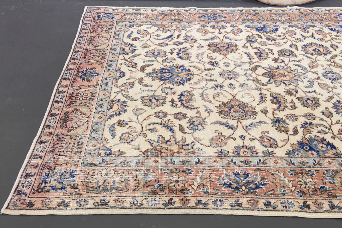 Turkish Vintage Area Hereke Rug