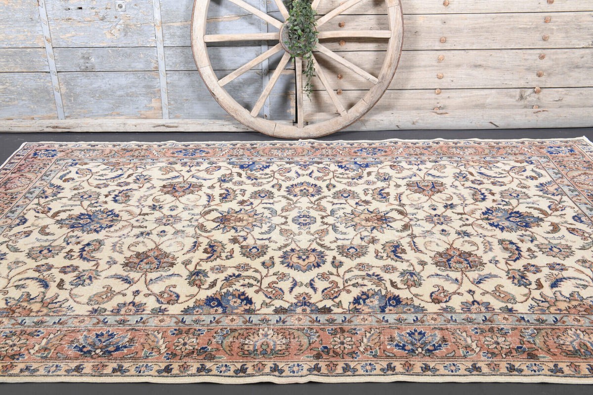 Turkish Vintage Area Hereke Rug