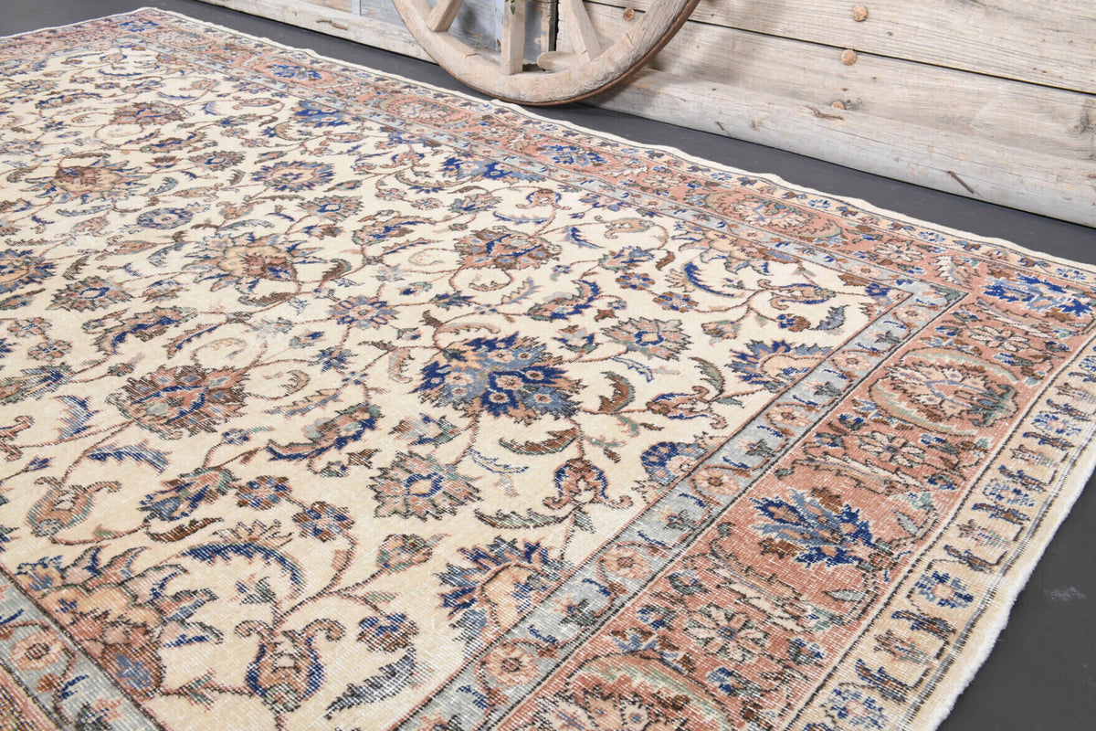 Turkish Vintage Area Hereke Rug