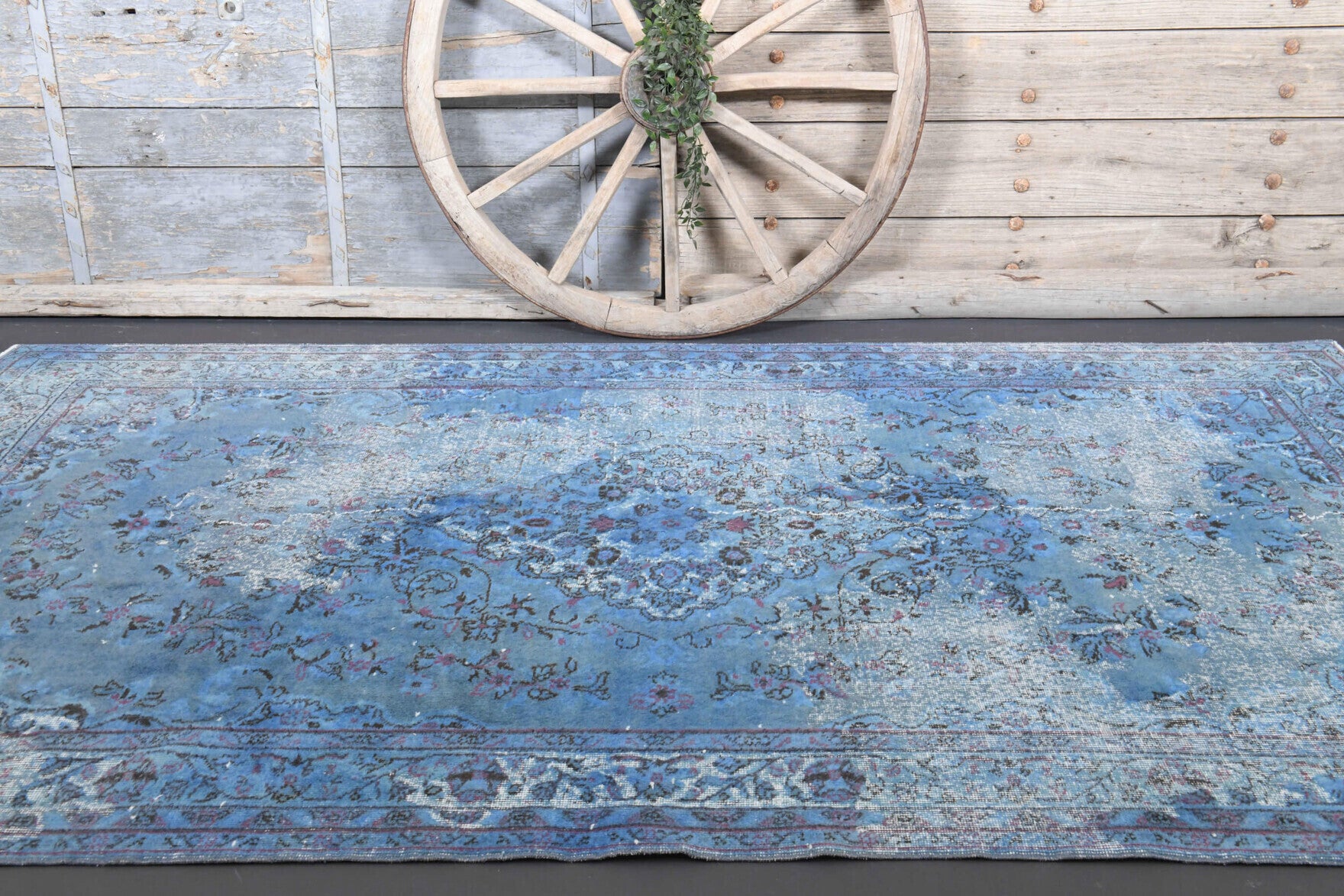 Sedanurumut 1970's rug: 1970s handmade Anatolian rug with oriental motifs and cotton backing