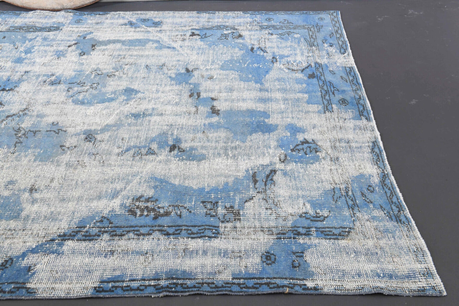 188x302 cm distressed vintage Anatolian area rug – Sedanurpare, low pile, wool