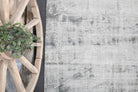 Handmade wool rug from Anatolia, Turkey – Silver Distressed Vintage Area Rug 5'7" x 8'10"