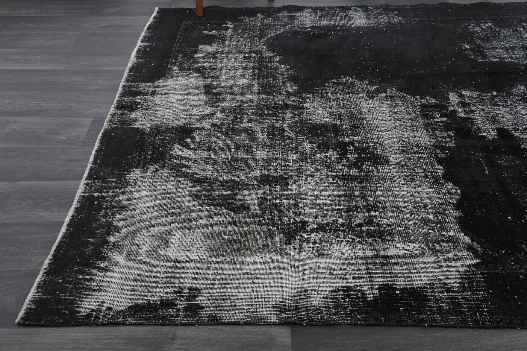 One-of-a-kind 1940s Anatolian overdyed vintage area rug in wool, 6'11" x 9'11"