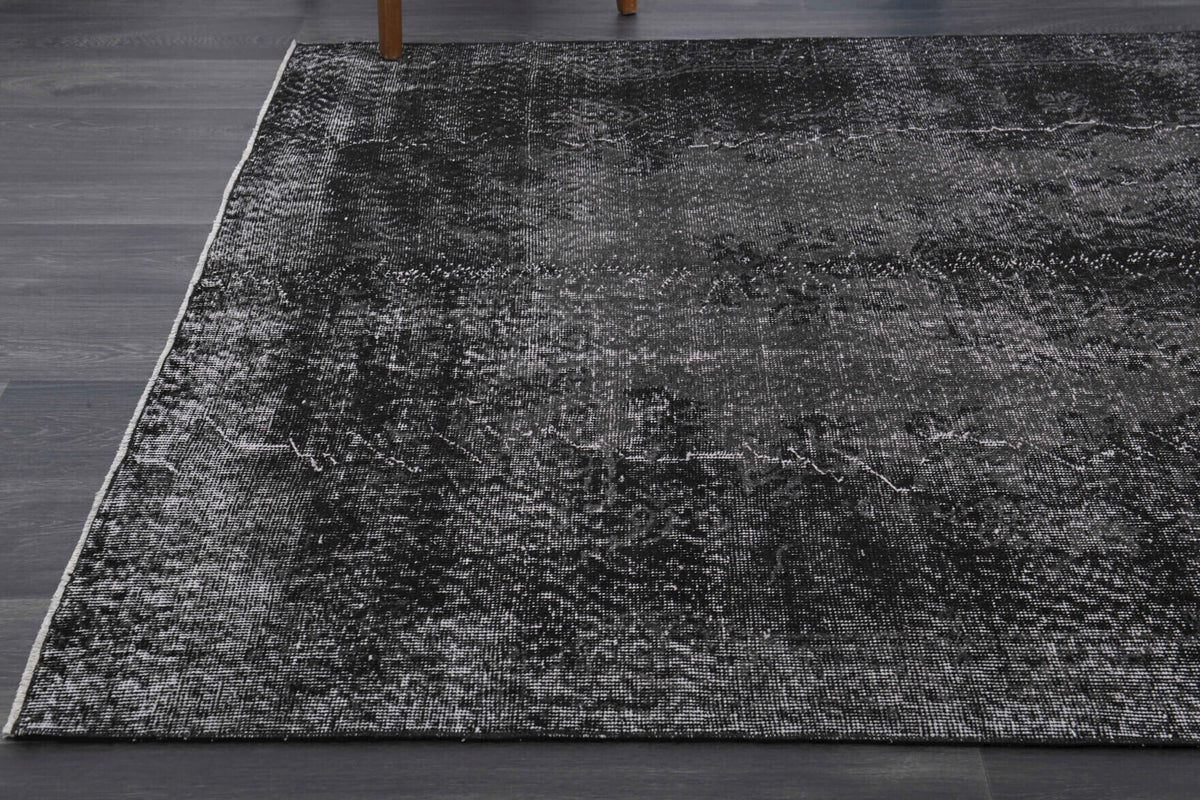 Vintage Anatolian Black Area Rug