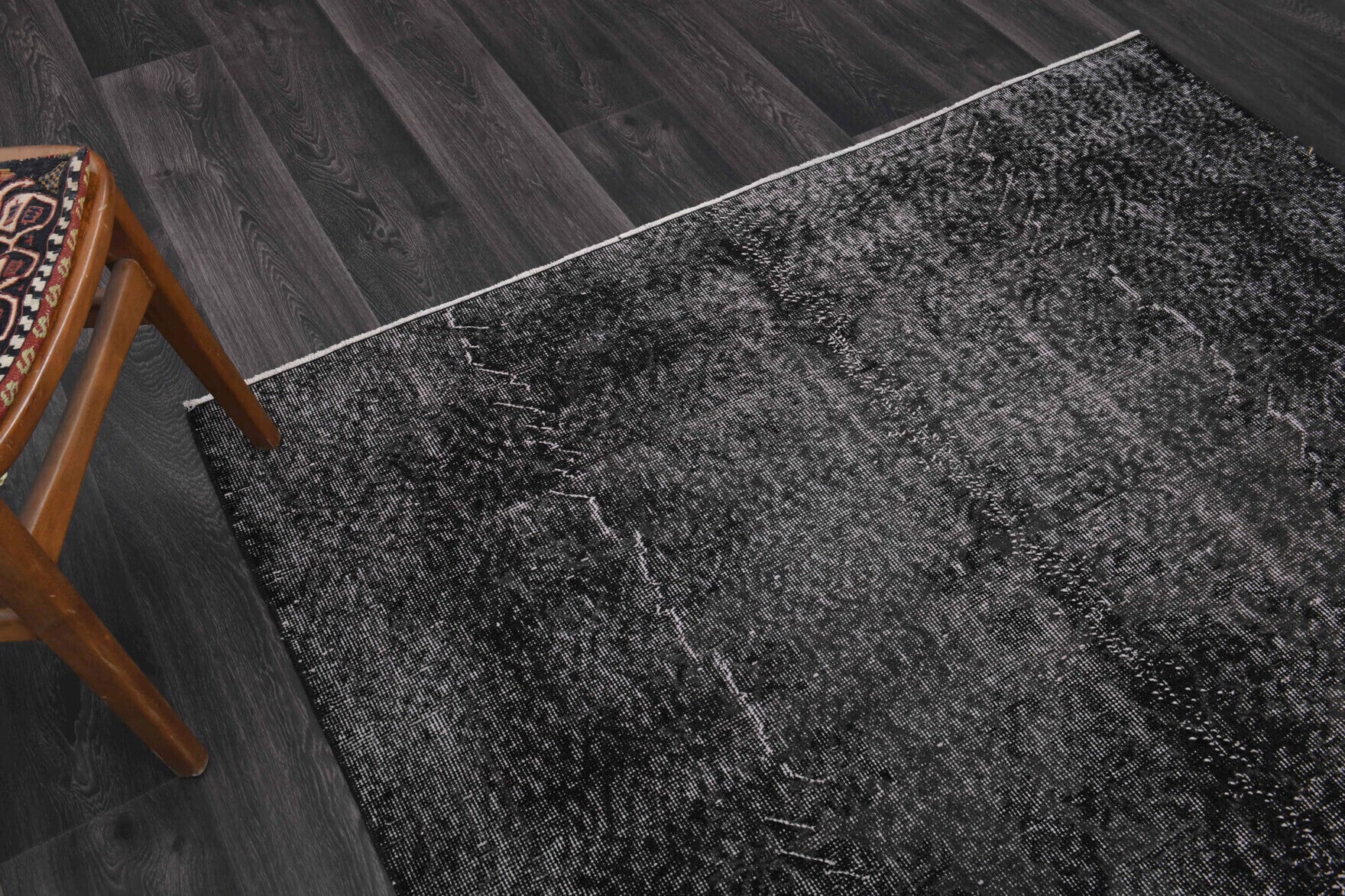Authentic Anatolian overdyed vintage area rug (1970s) with oriental design – one-of-a-kind at Fame Rugs
