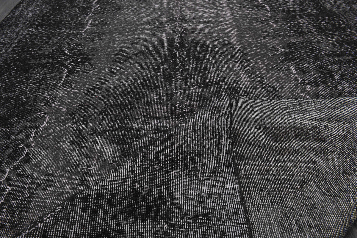 Vintage Anatolian Black Area Rug