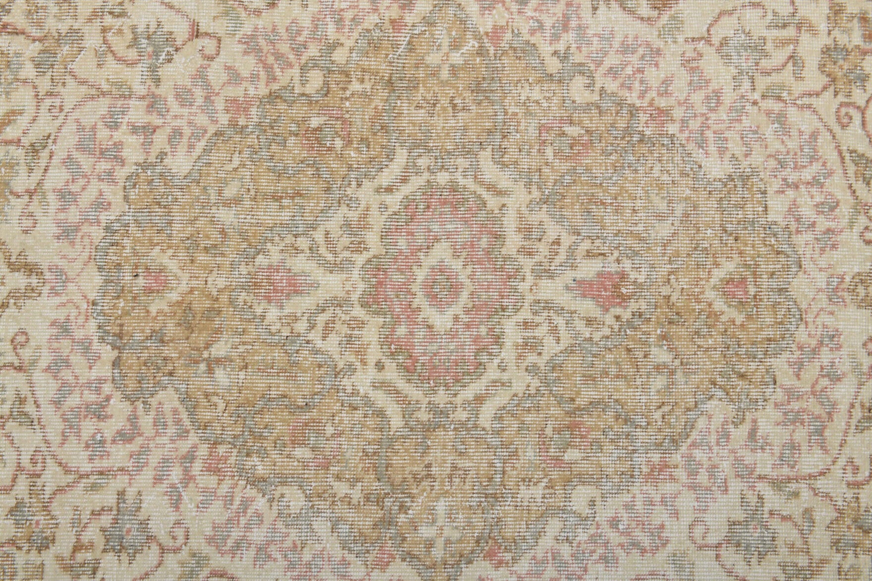 Handmade wool rug from Anatolia, Turkey – Vintage Oriental Area Oushak Rug 5'4" x 8'10"