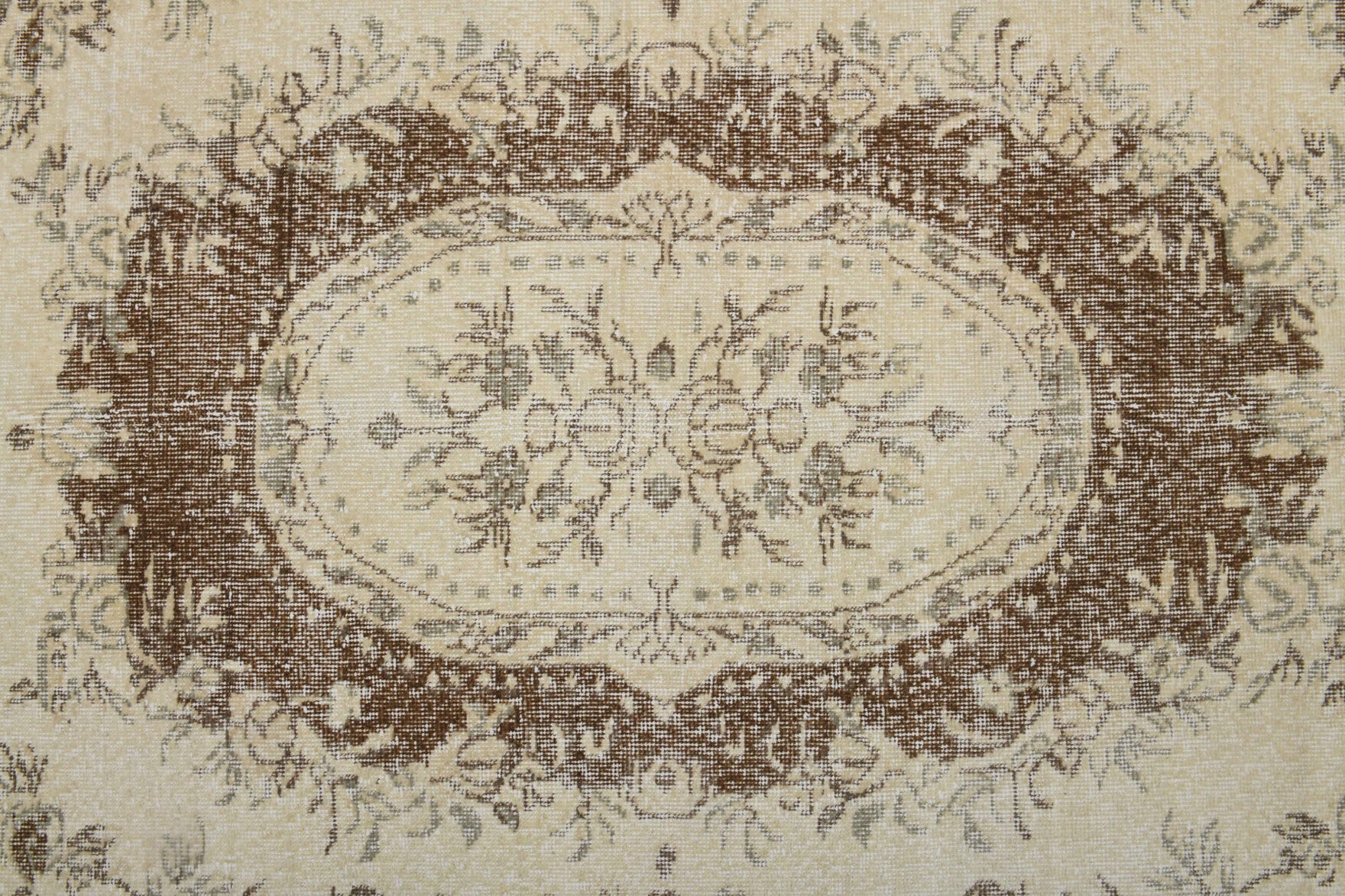 Handmade wool rug from Anatolia, Turkey – Vintage Oushak Oriental Area Rug 5'6" x 8'6"