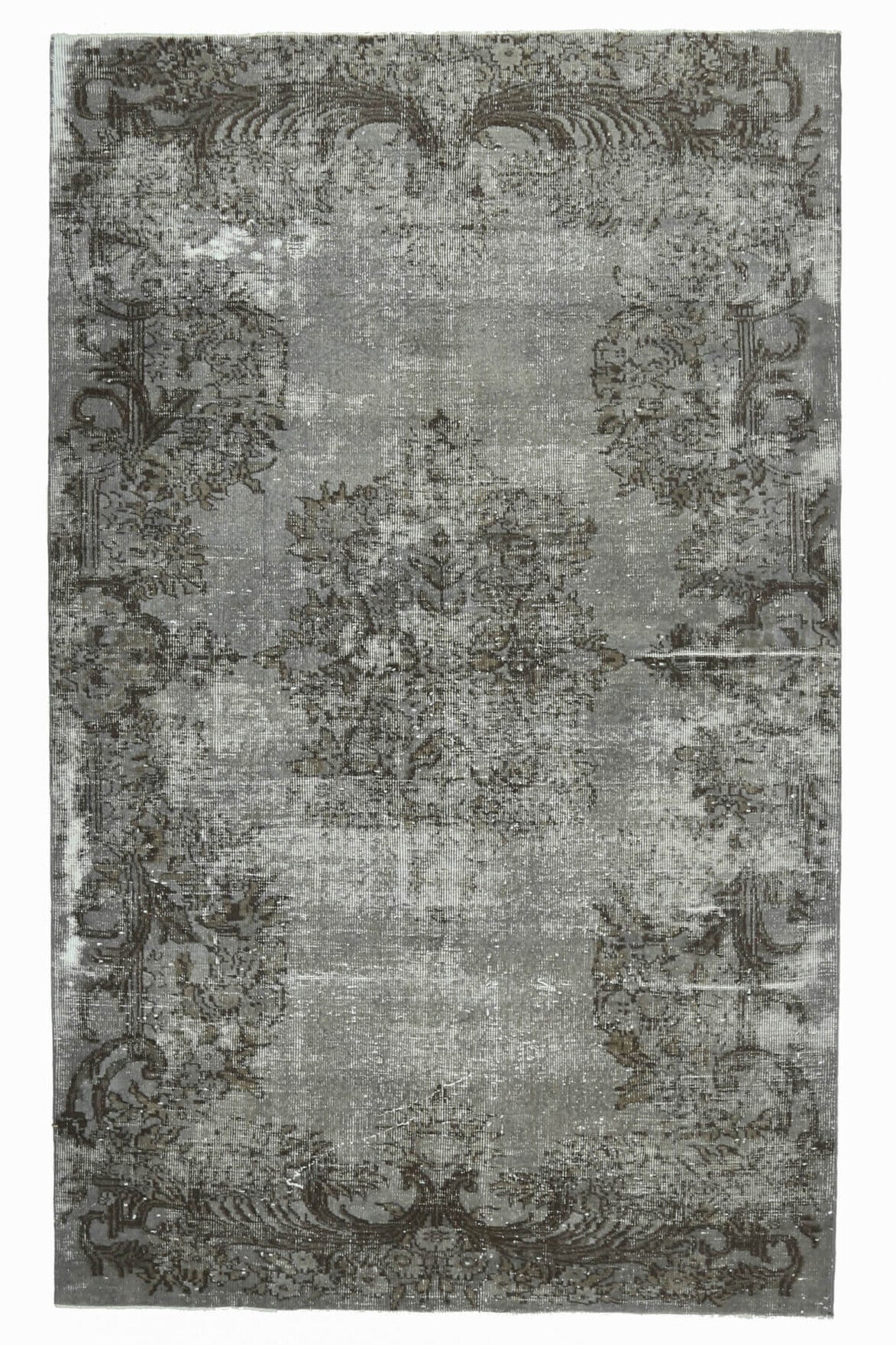 Vintage Anatolian Gray Oriental Area Rug