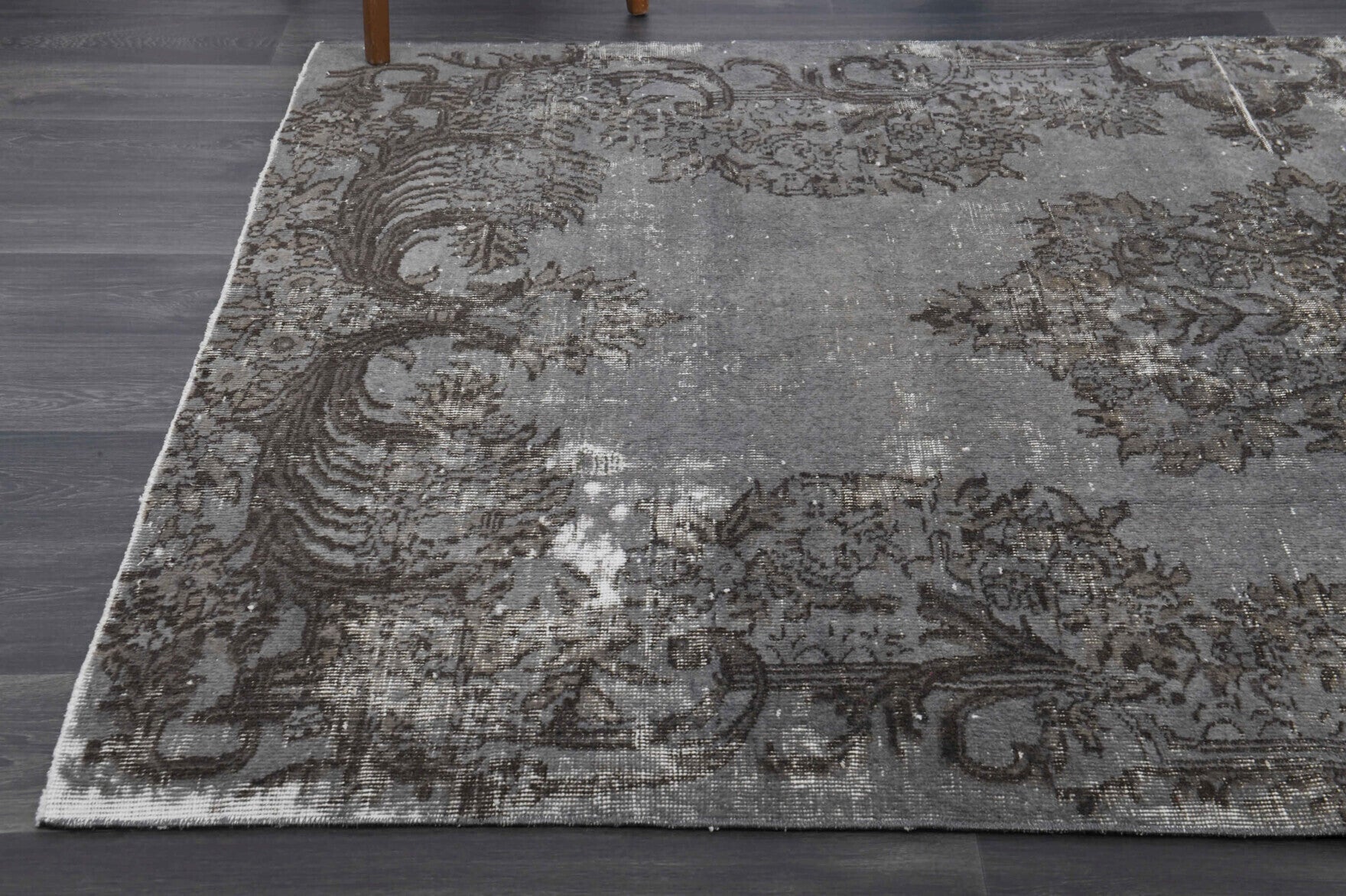 Vintage Anatolian Gray Oriental Area Rug