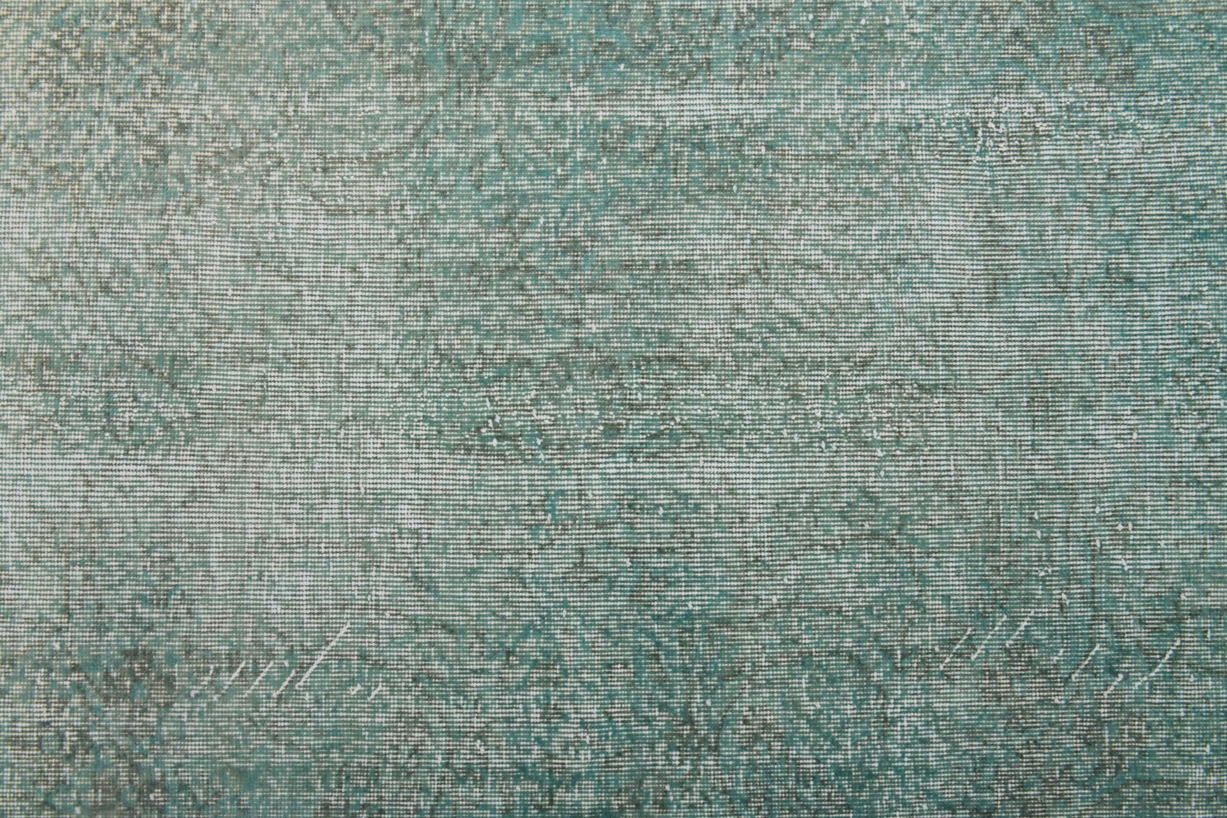 Handmade wool rug from Anatolia, Turkey – Turquoise Vintage Anatolian Area Rug 5'3" x 8'4"