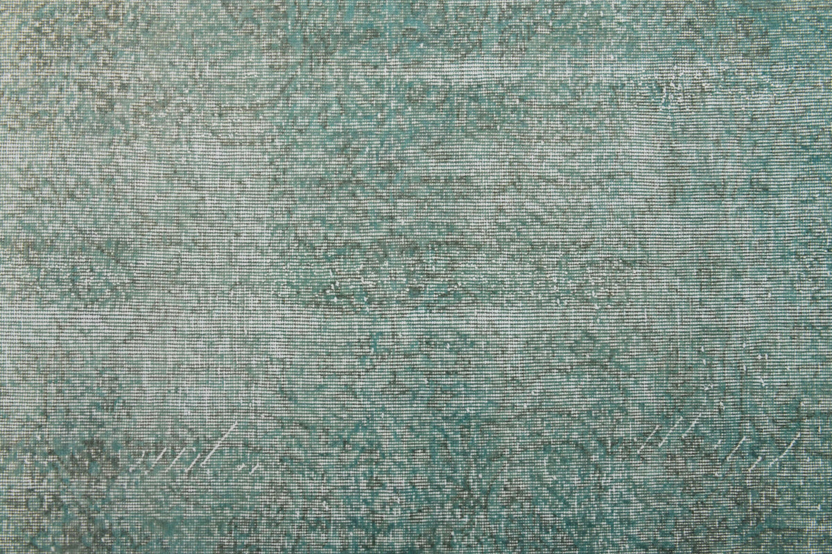 Handmade wool rug from Anatolia, Turkey – Turquoise Vintage Anatolian Area Rug 5'3" x 8'4"