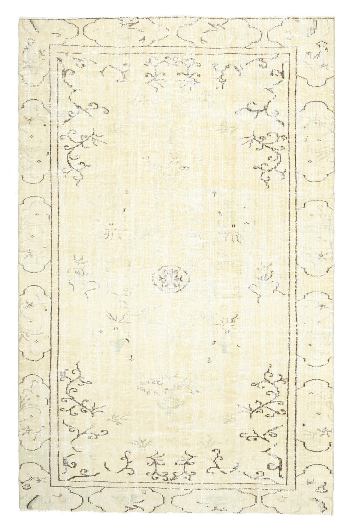 Neutral Vintage Anatolian Area Rug
