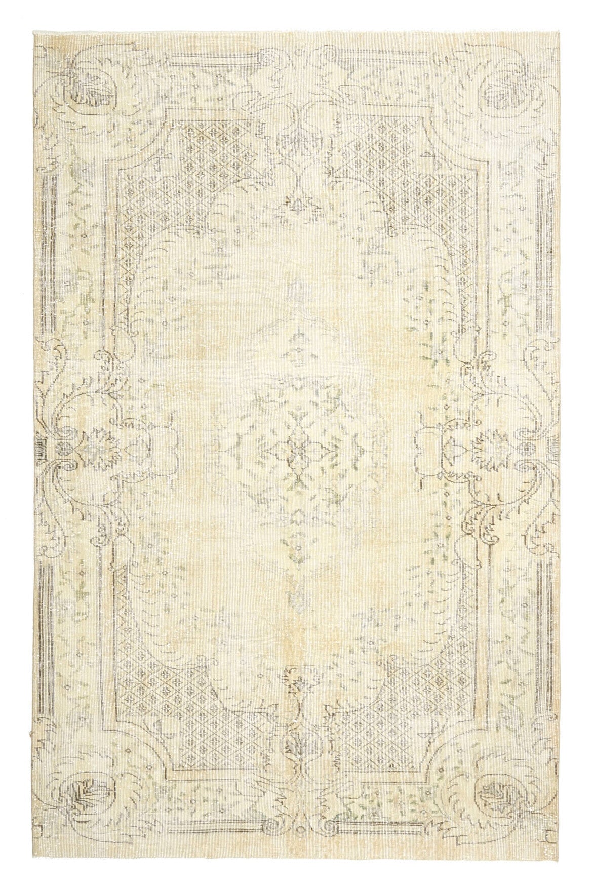 Neutral Vintage Area Anatolian Rug