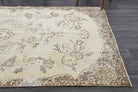 Neutral Beige Vintage Area Anatolian Rug