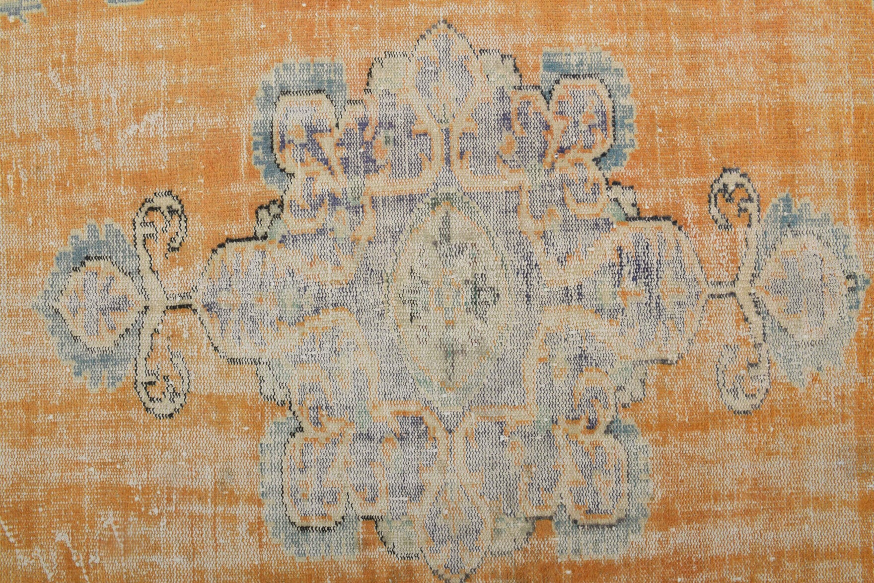 Handmade wool rug from Anatolia, Turkey – Oriental Orange Vintage Area Rug 5'6" x 8'7"