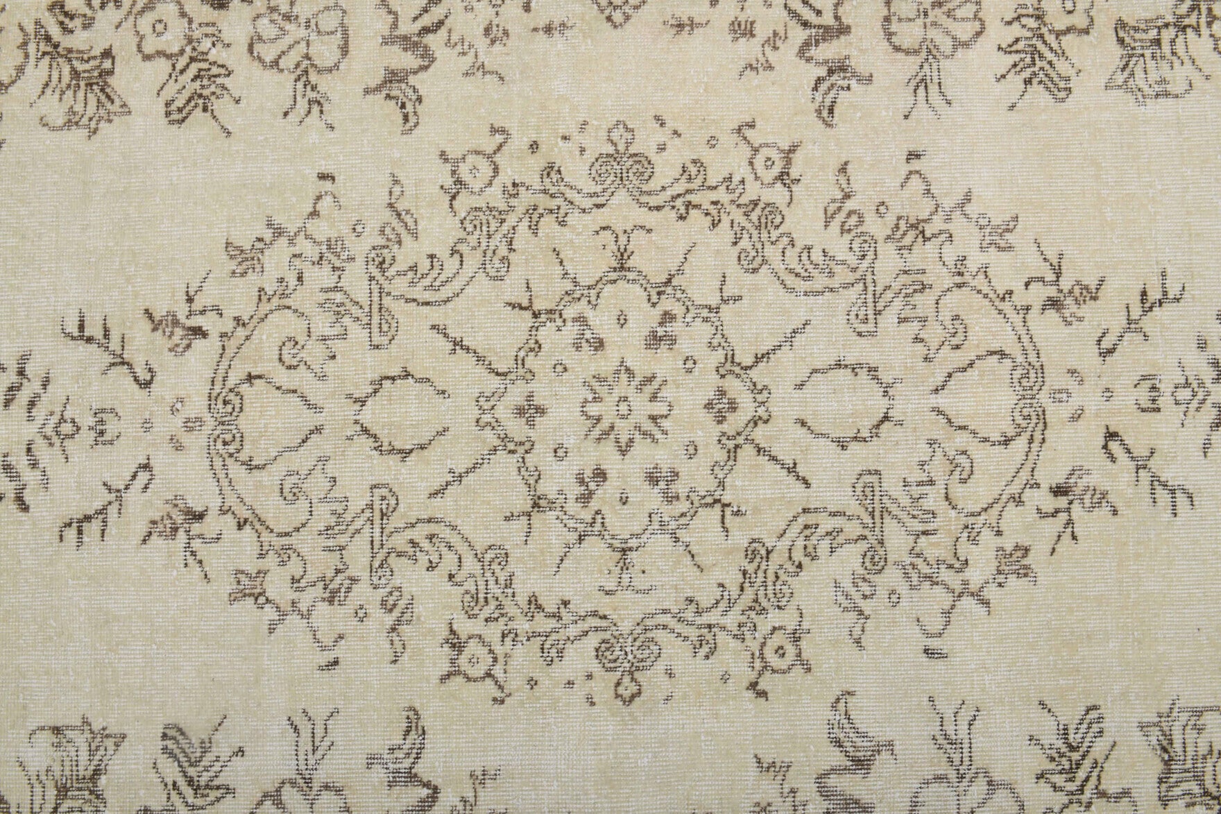 Handmade wool rug from Anatolia, Turkey – Vintage Oushak Area Rug 5'10" x 9'2"
