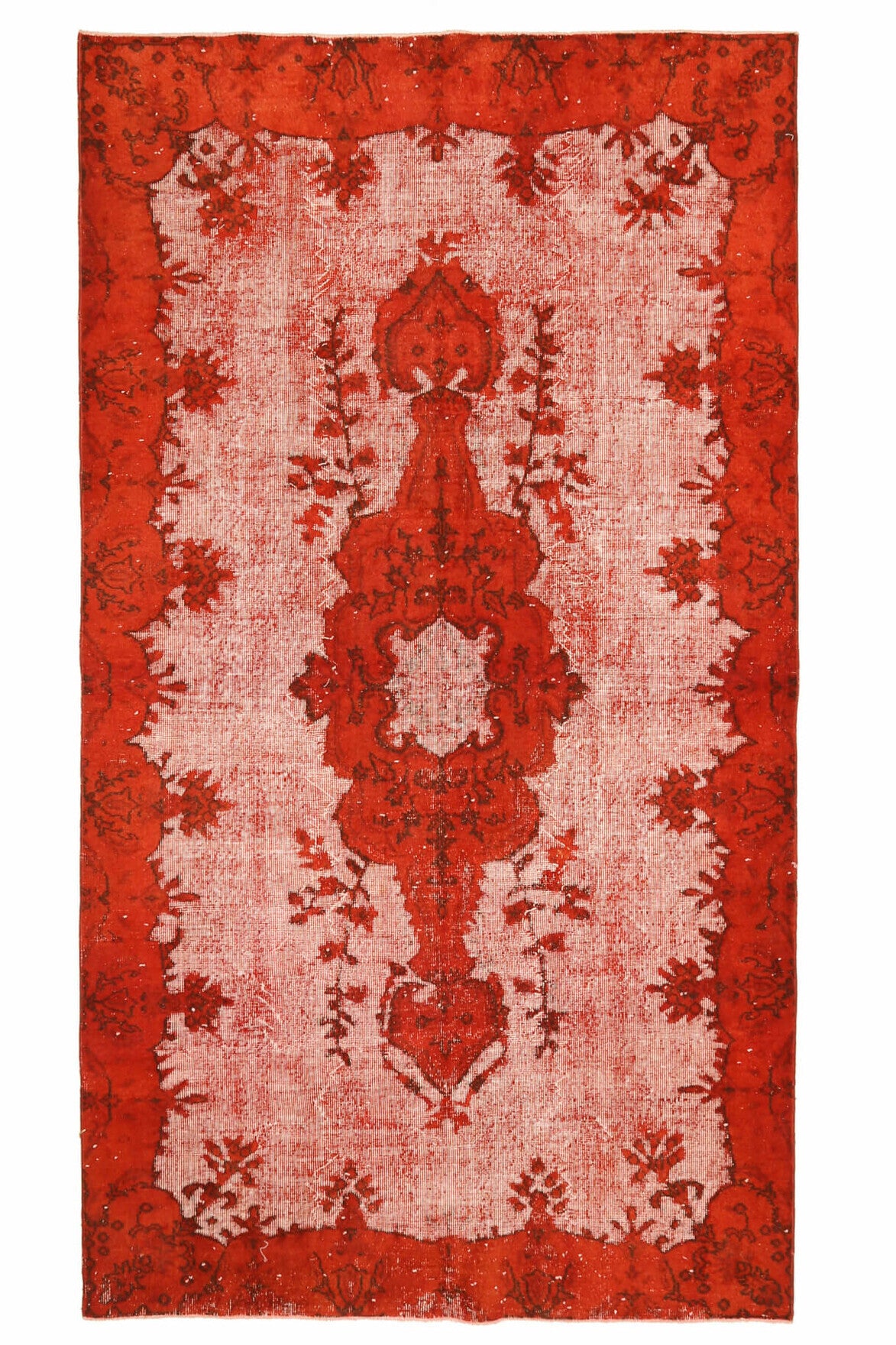 Overdyed Red - Relief Vintage Anatolian Area Rug