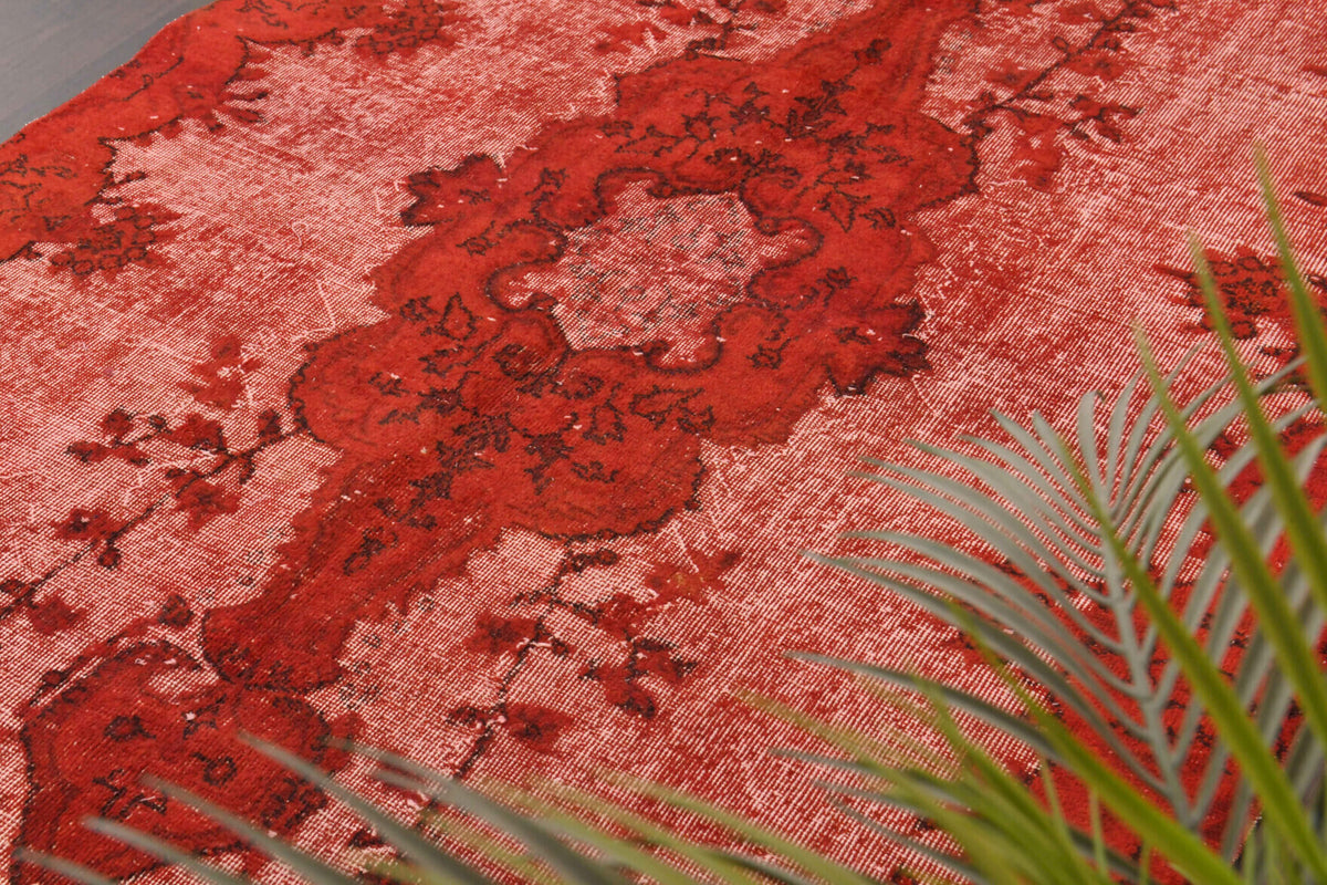 Overdyed Red - Relief Vintage Anatolian Area Rug