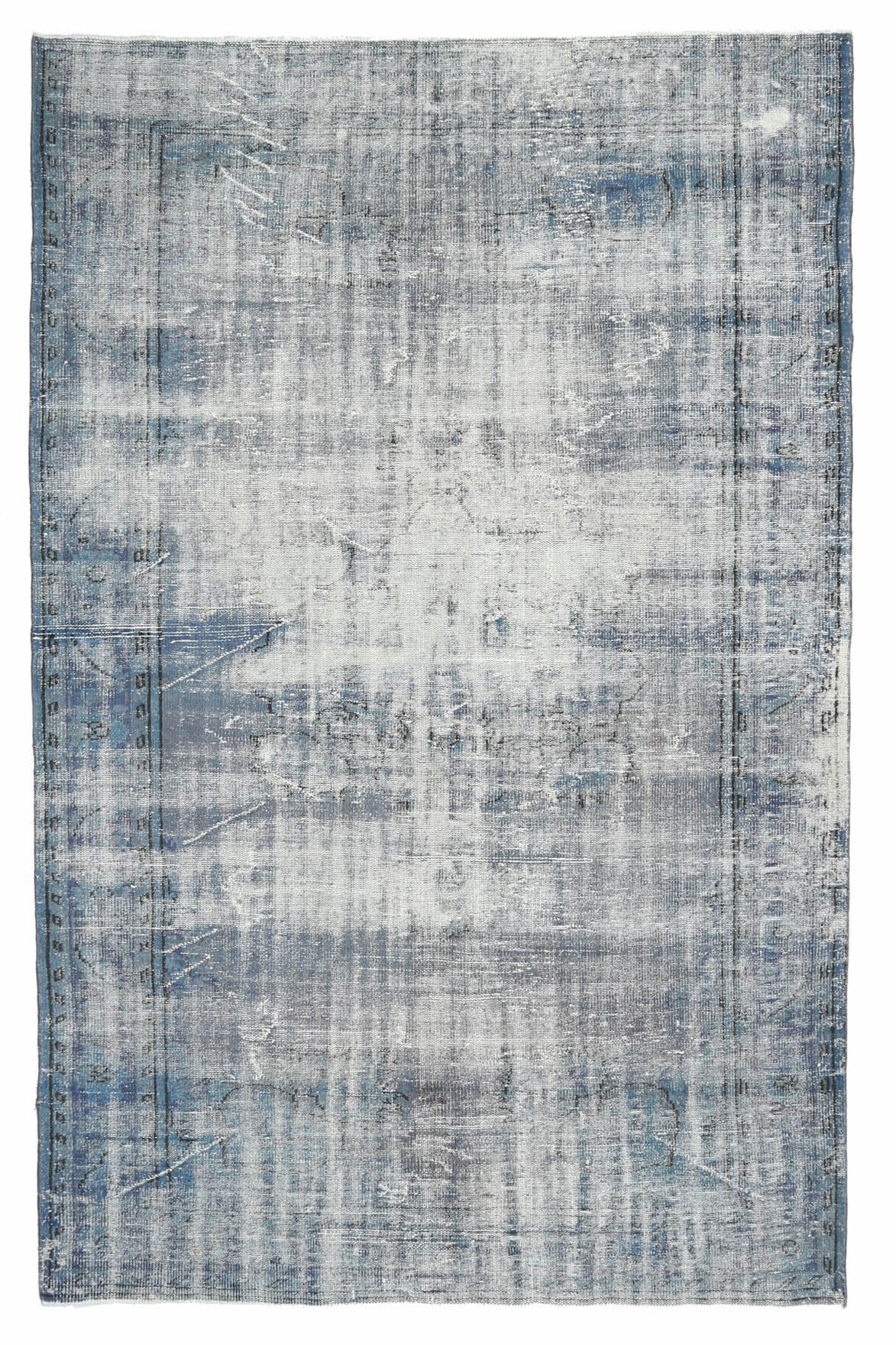 Blue Turkish Anatolian Vintage Area Rug
