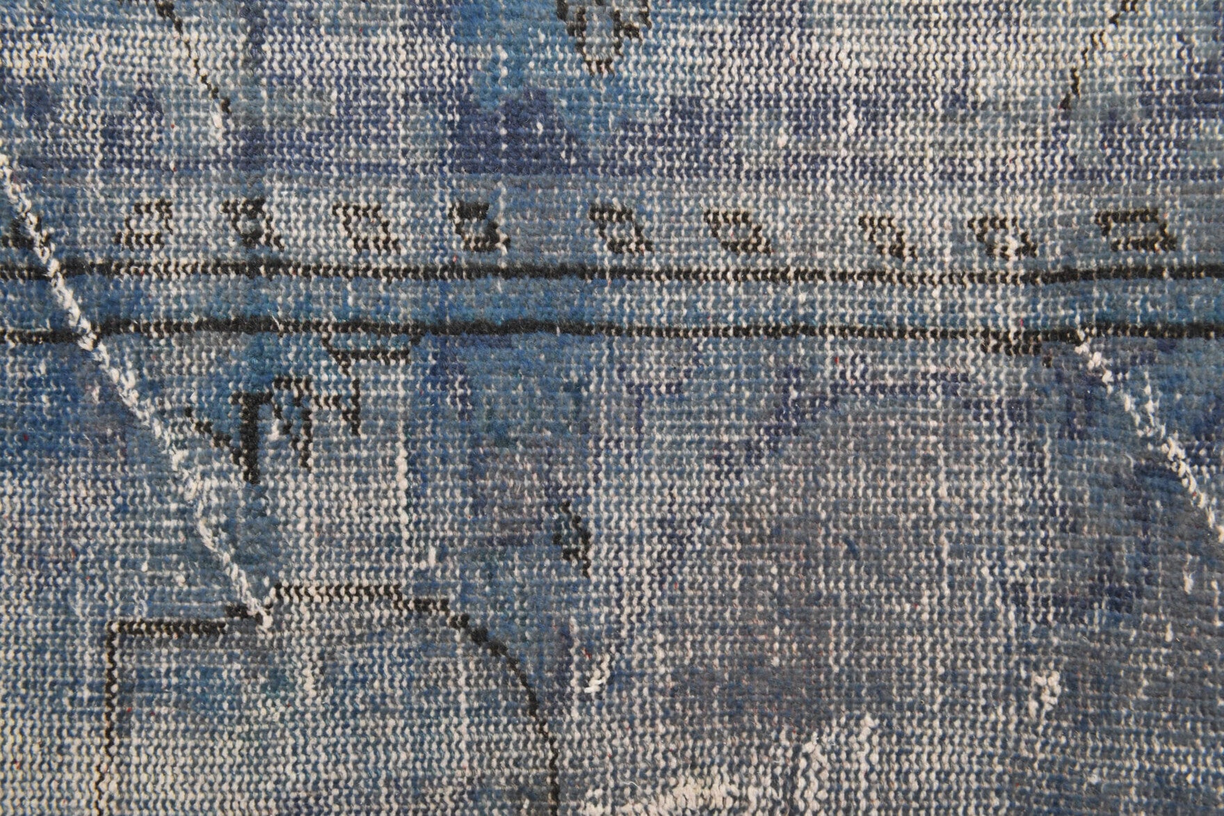 Handmade wool rug from Anatolia, Turkey – Blue Turkish Anatolian Vintage Area Rug 6'3" x 9'9"