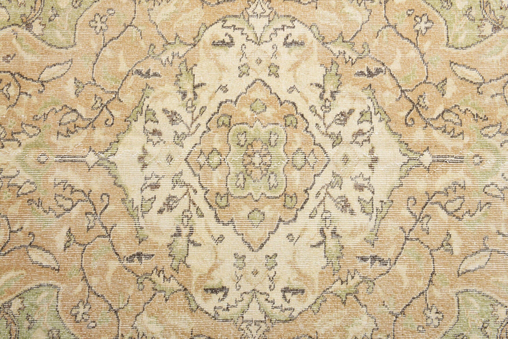 Handmade wool rug from Anatolia, Turkey – Turkish Vintage Area Oushak Rug 5'7" x 8'11"