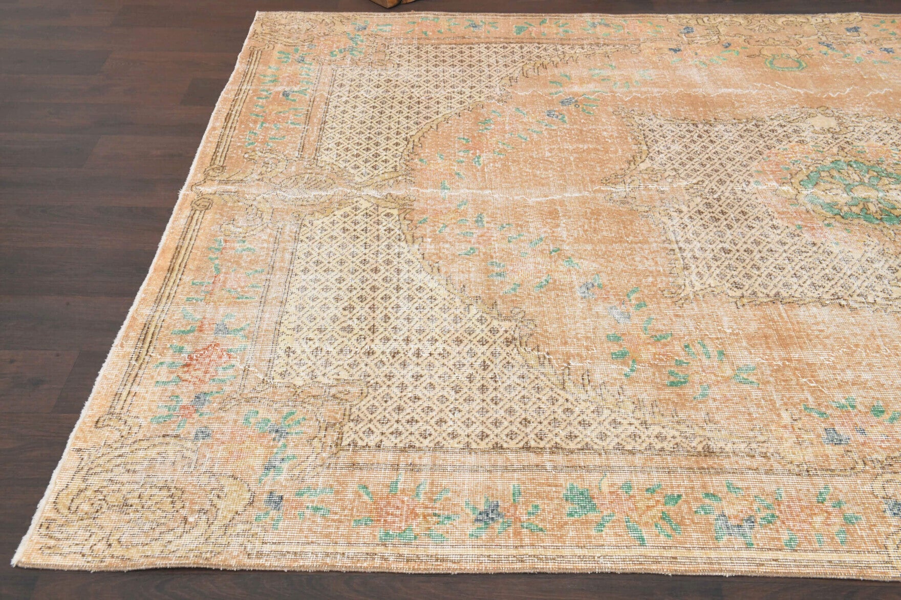 One-of-a-kind 1950s Anatolian vintage area rug in wool, 6'11" x 10'4"