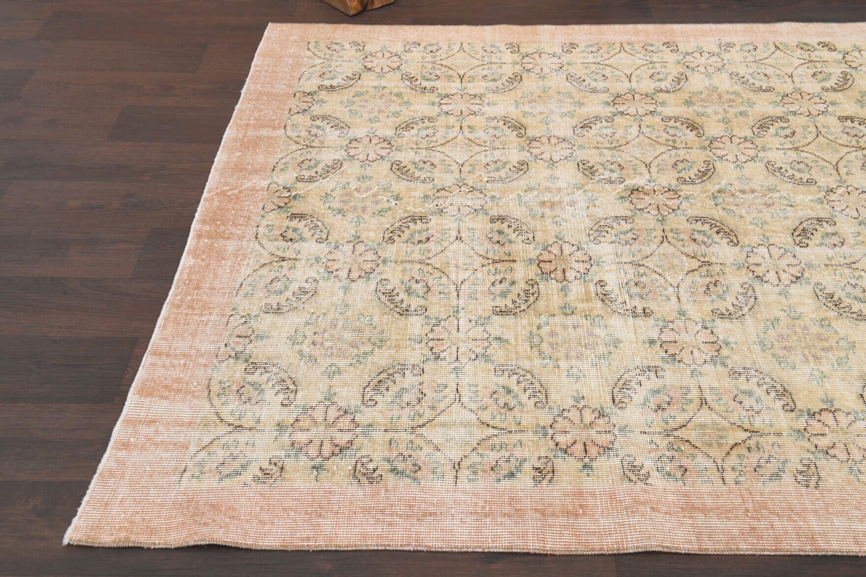 Bordered Antique Hereke Area Rug