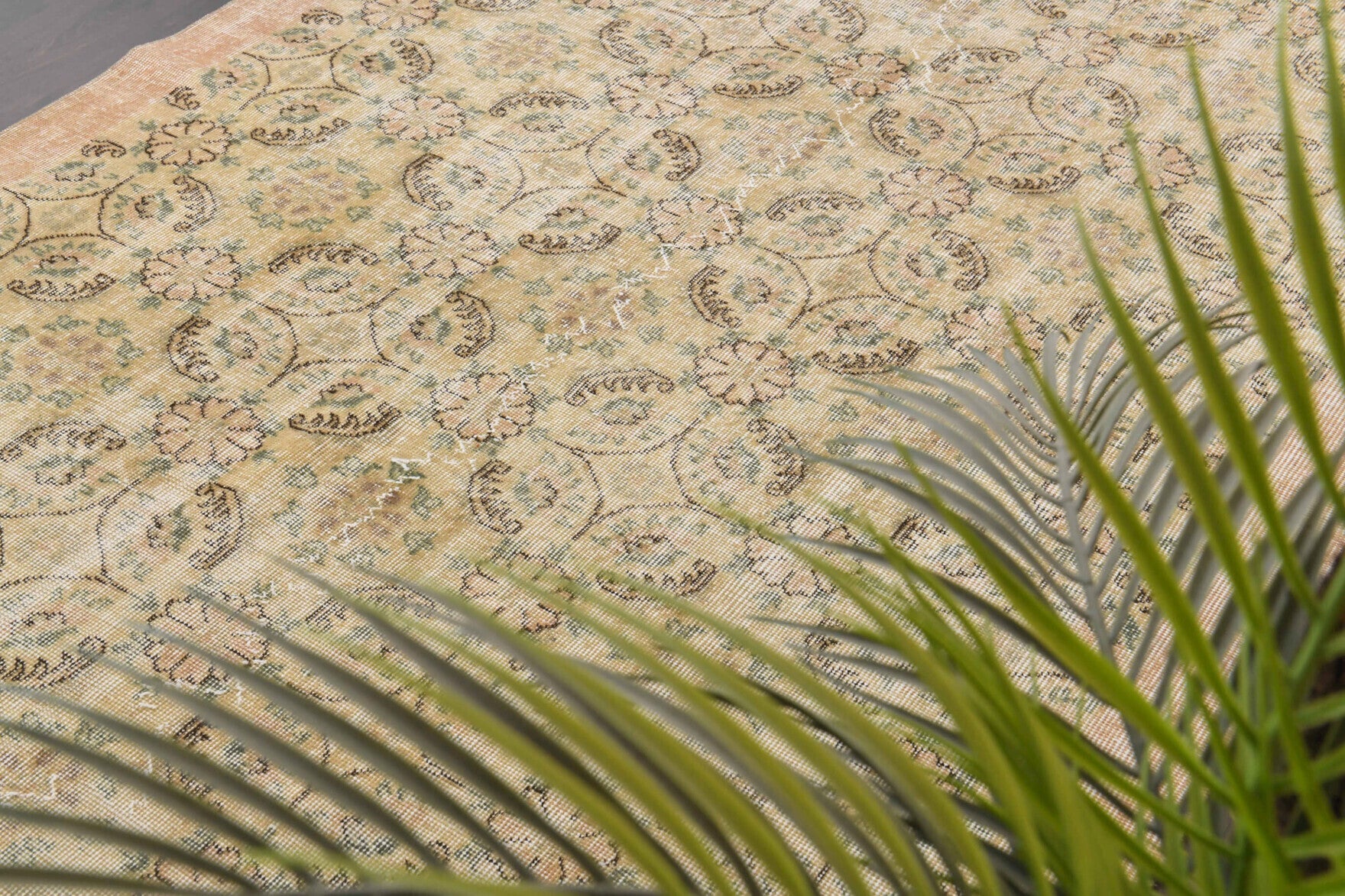 Bordered Antique Hereke Area Rug