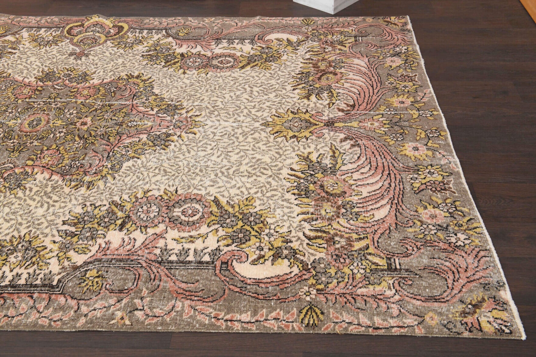 190x295 cm vintage Anatolian area rug – Selviruh Secret Ottoman Gardens, low pile, wool