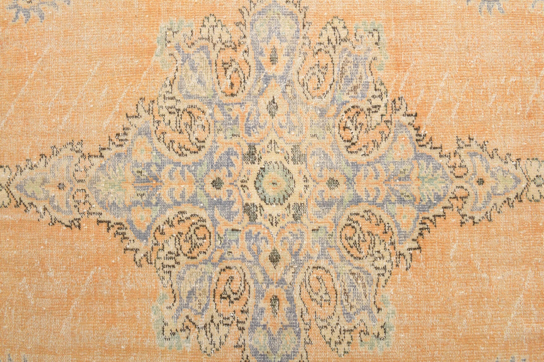 Handmade wool rug from Anatolia, Turkey – Vintage Oriental Oushak Rug 6'1" x 9'11"
