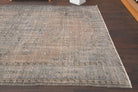 Vintage Neutral Area Oushak Rug