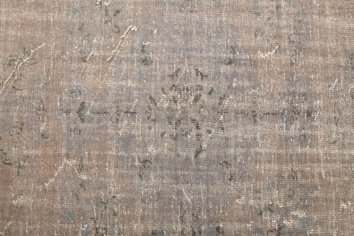 Vintage Neutral Area Oushak Rug