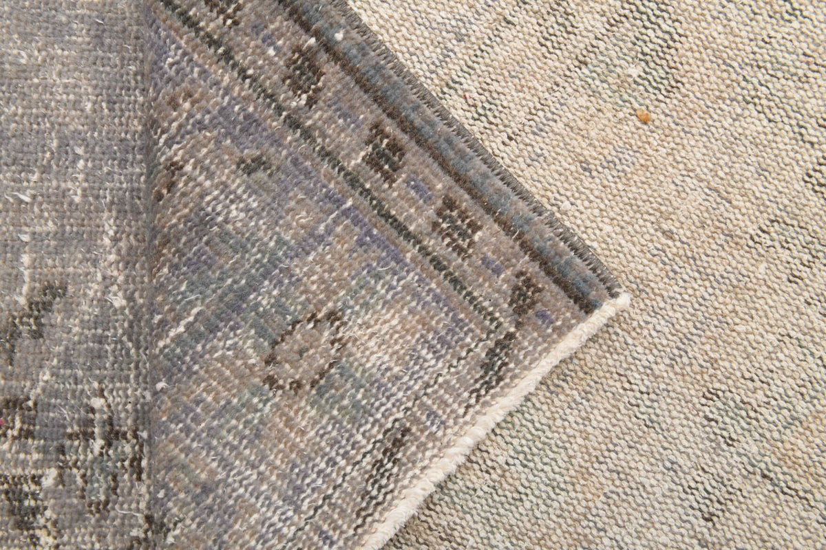 Vintage Neutral Area Oushak Rug