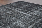 Solid Black Vintage Anatolian  Rug