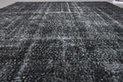 Solid Black Vintage Anatolian  Rug