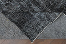 Solid Black Vintage Anatolian  Rug