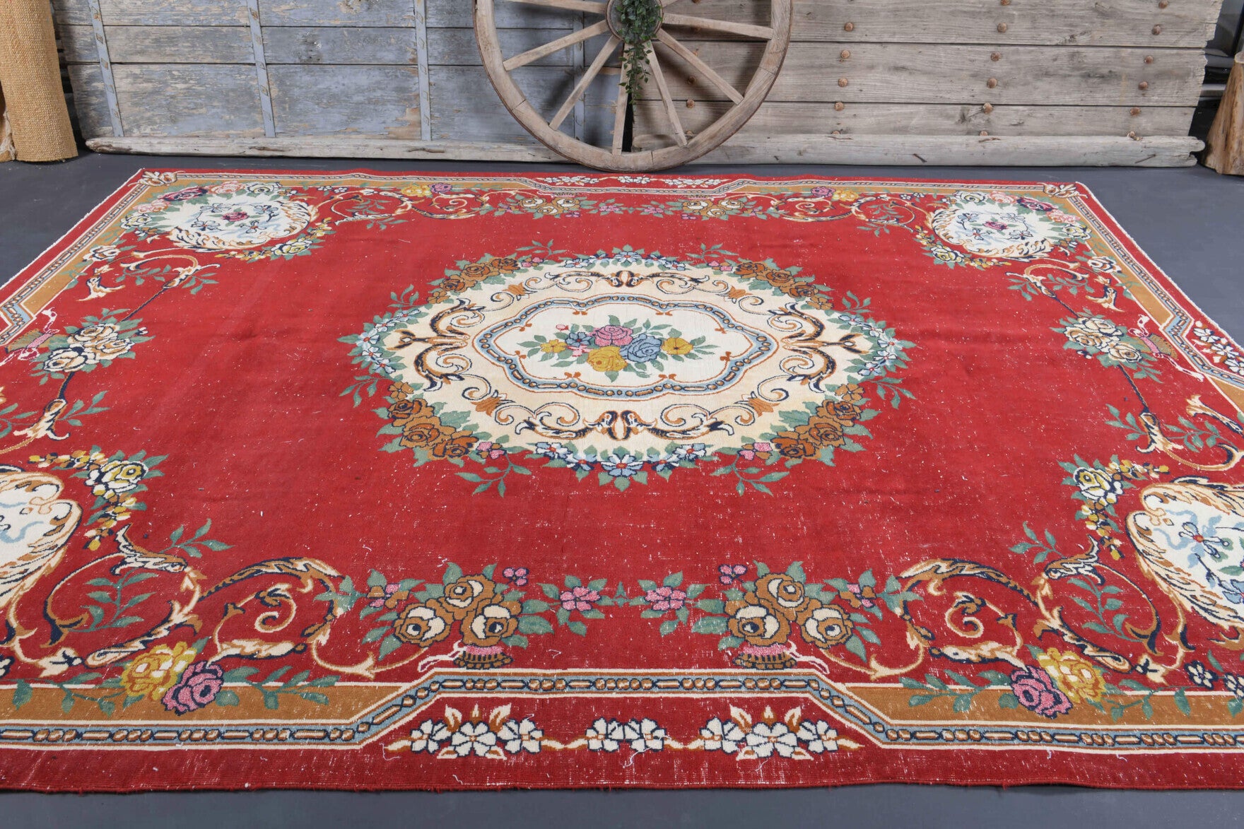 Vibrant Red - Vintage Oversized Anatolian Area Rug