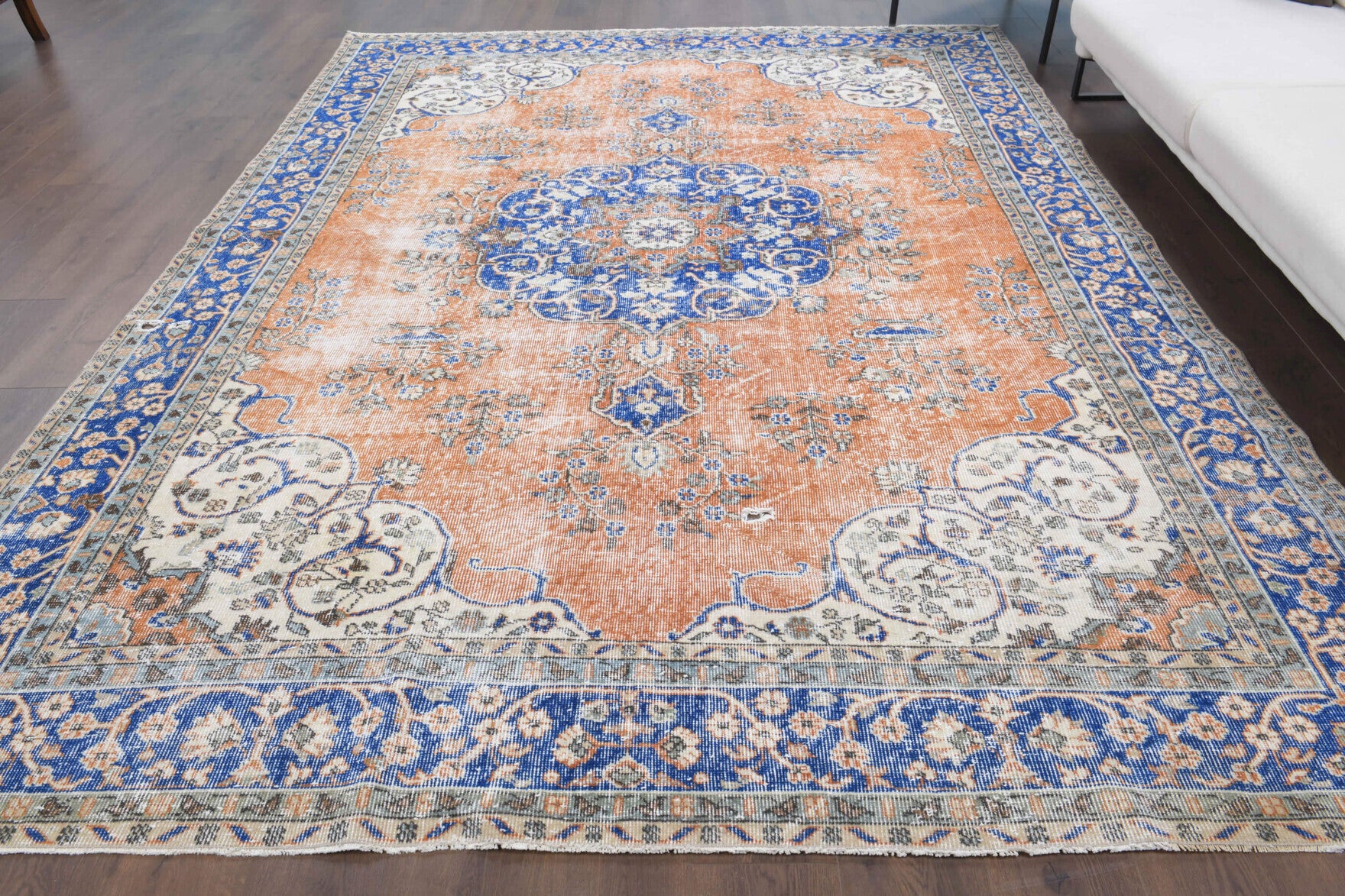 One-of-a-kind 1970s Persian vintage area rug in wool, 8'4" x 11'5"