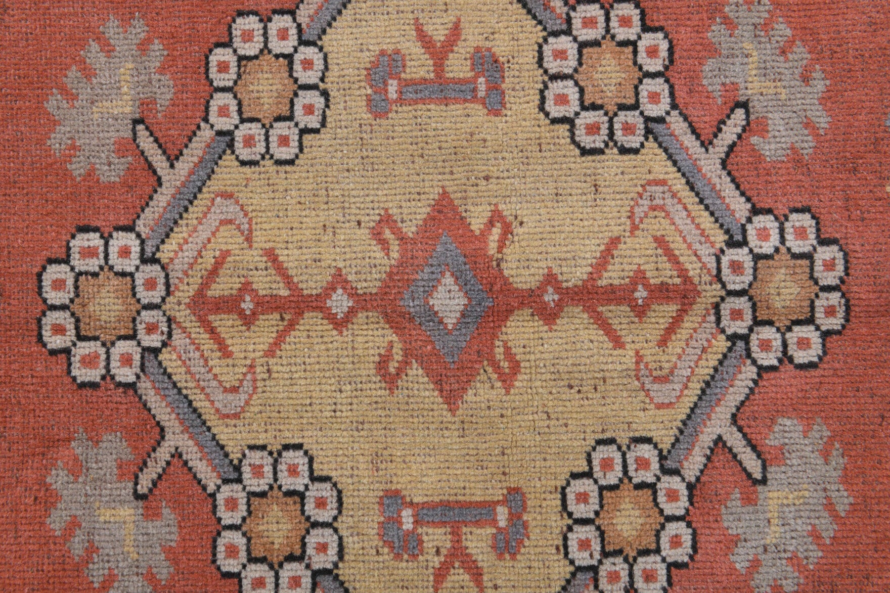 Handmade wool rug from Milas, Turkey – Vintage Oversized Milas Area Rug 8'6" x 11'6"