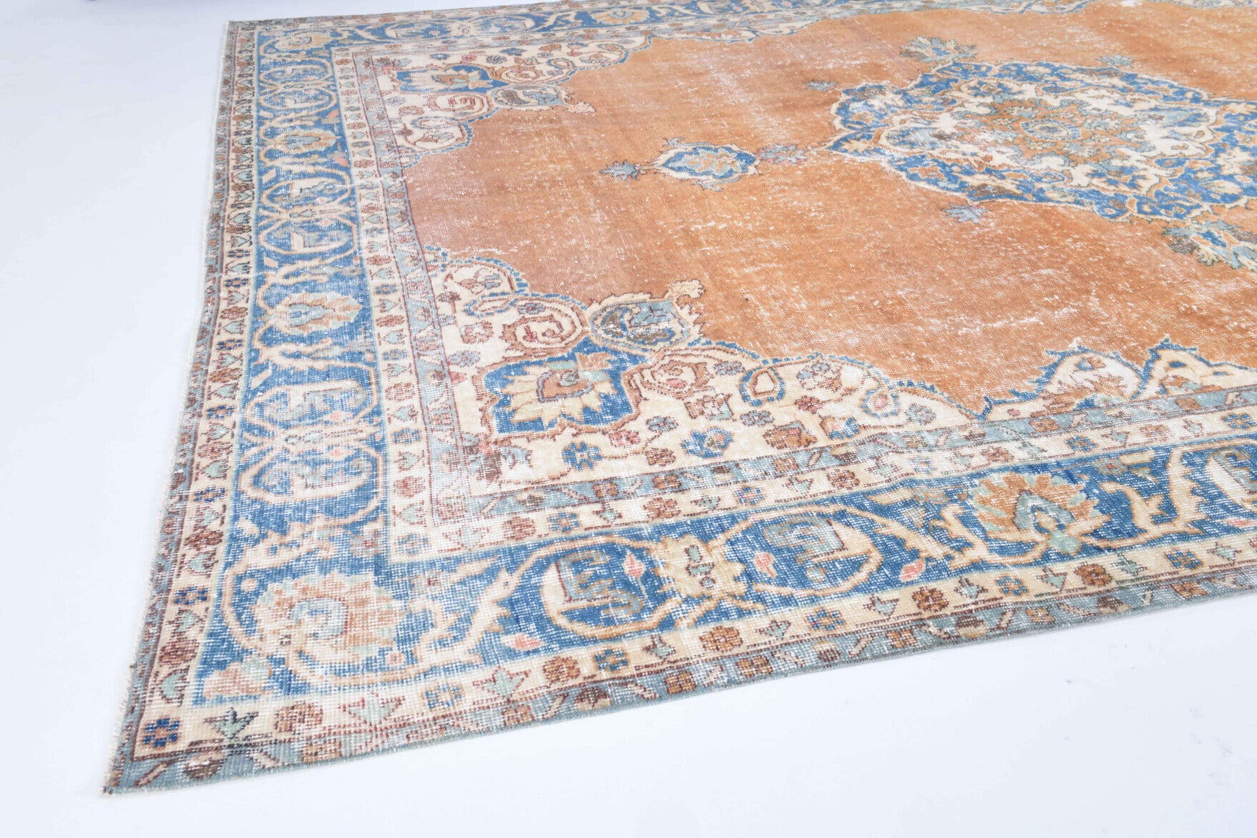 One-of-a-kind 1950s Persian vintage area rug in wool, 7'9" x 10'9"