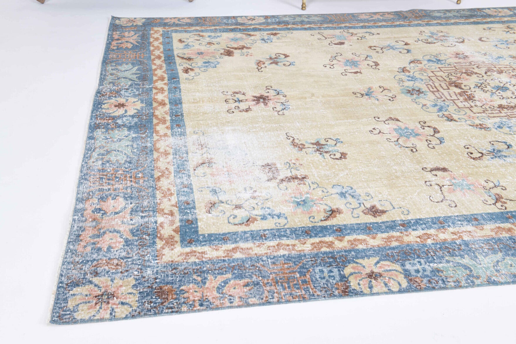 One-of-a-kind 1970s Anatolian vintage area rug in wool, 7'7" x 11'2"