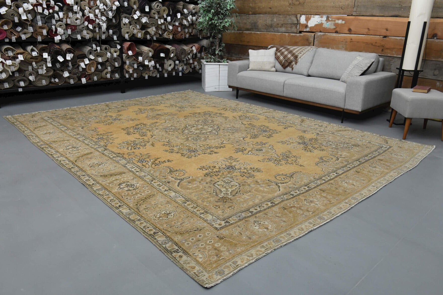 One-of-a-kind 1970s Persian vintage area rug in wool, 9'7" x 12'6"